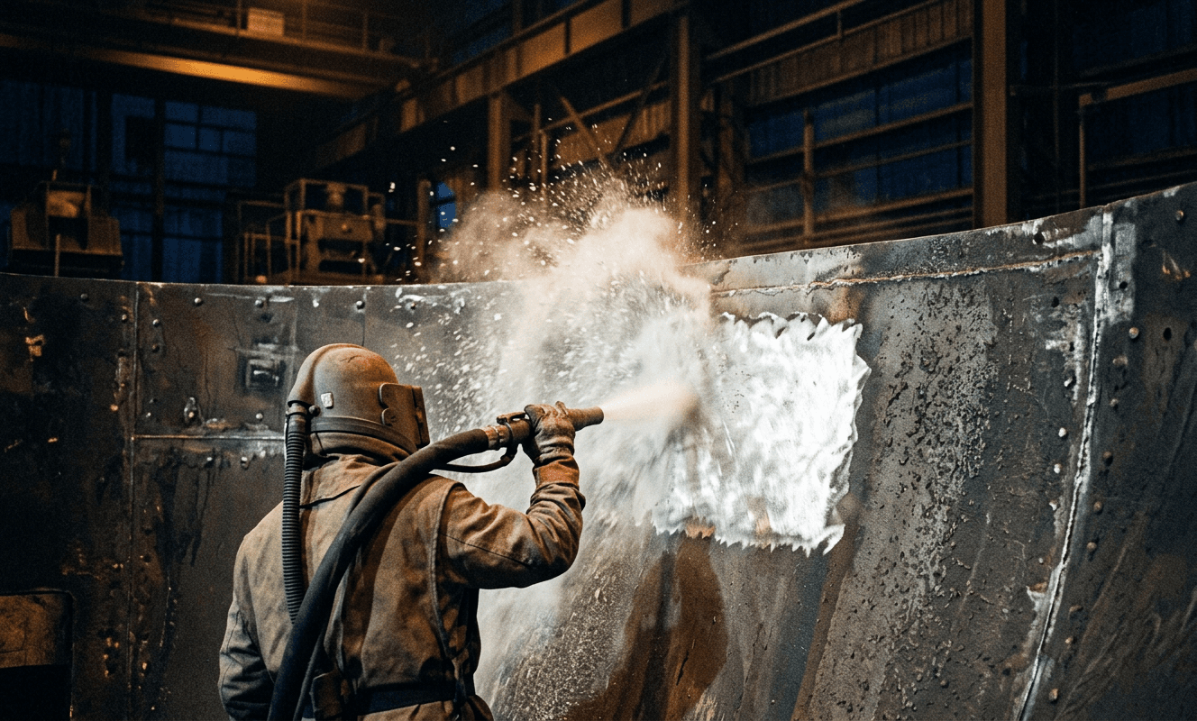 Surface Preparation — HAW rubber lining process