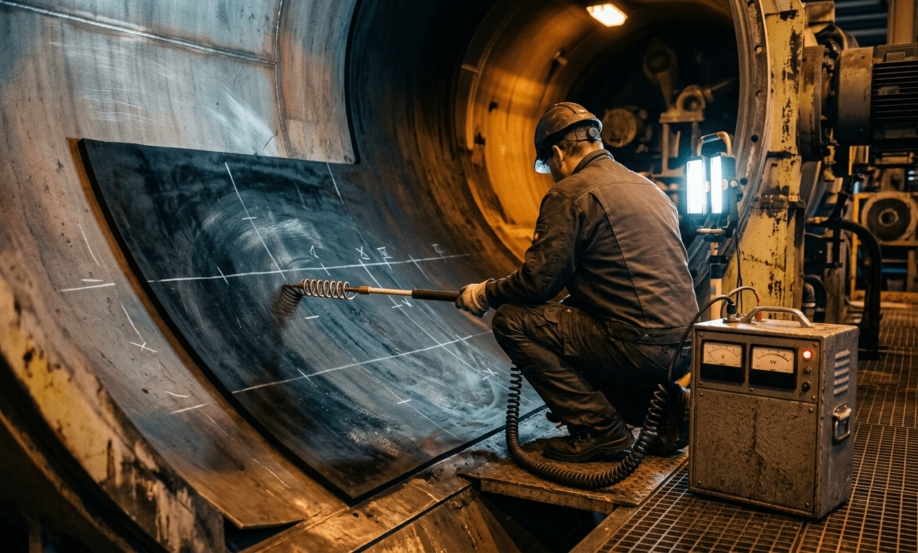 Quality Testing — HAW rubber lining process