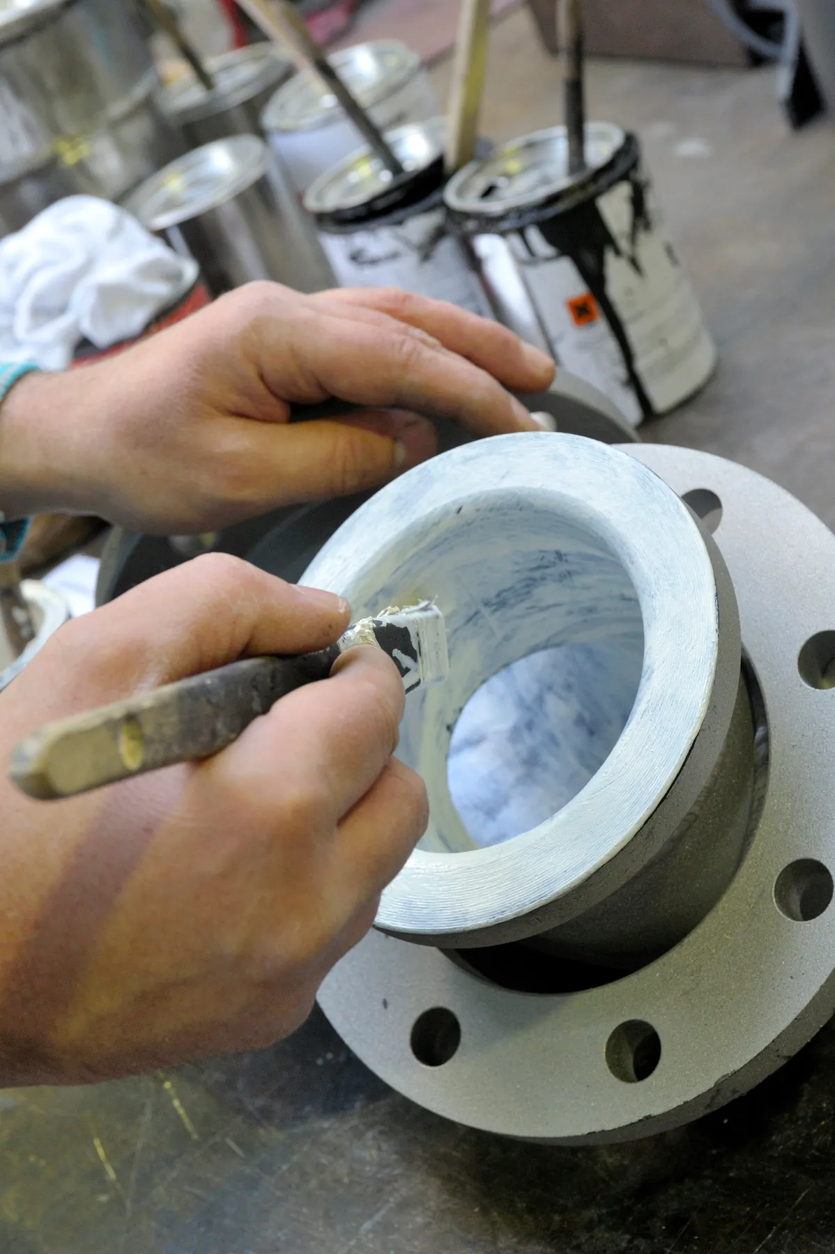 Brush-Applied Coating: Pipe Fitting