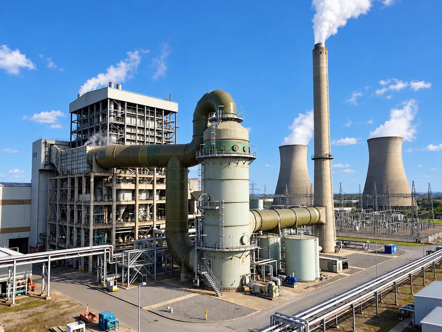 Illustration of an FGD absorber at a thermal power plant